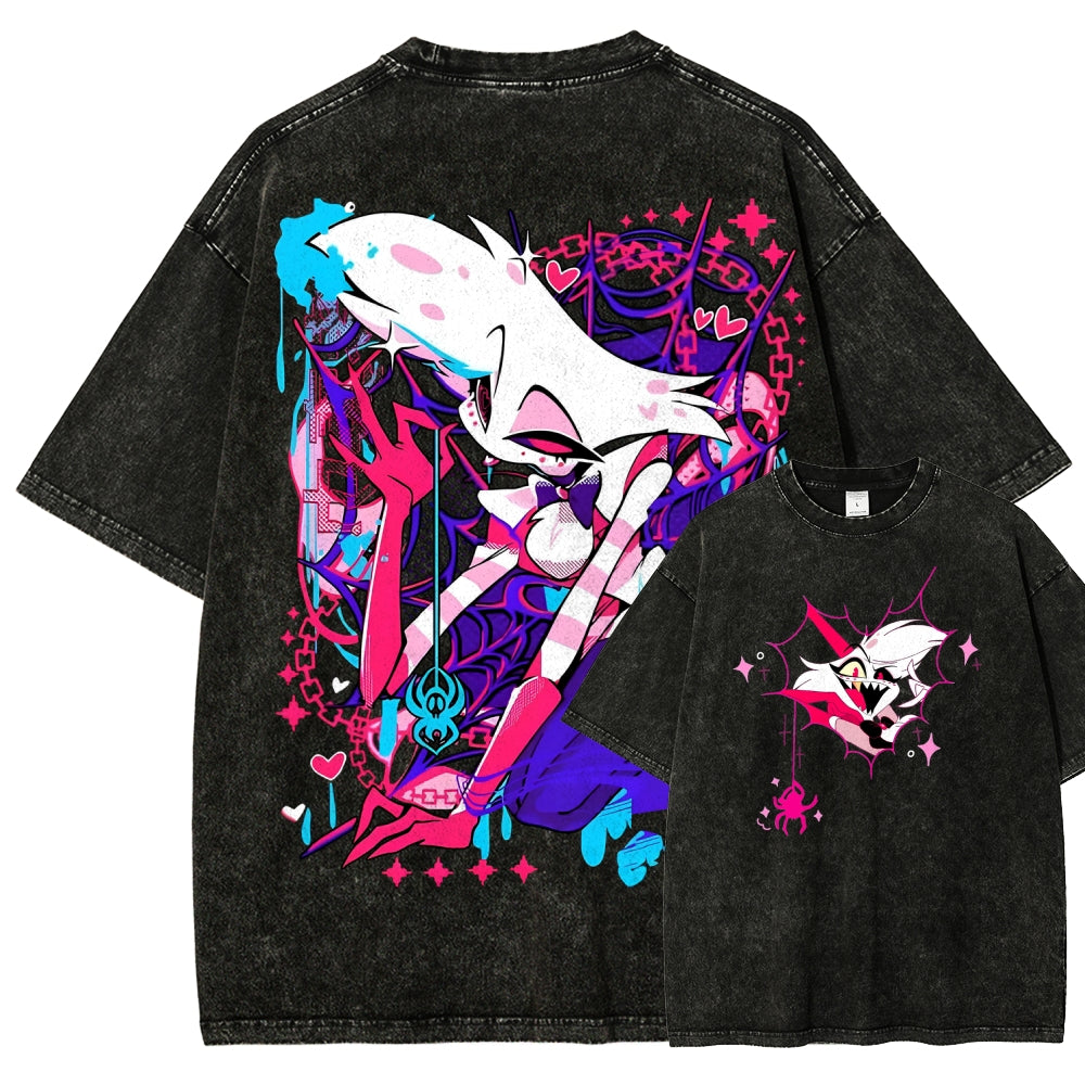 Hazbin Hotel Unisex Fit Washed T-Shirt 2512008799