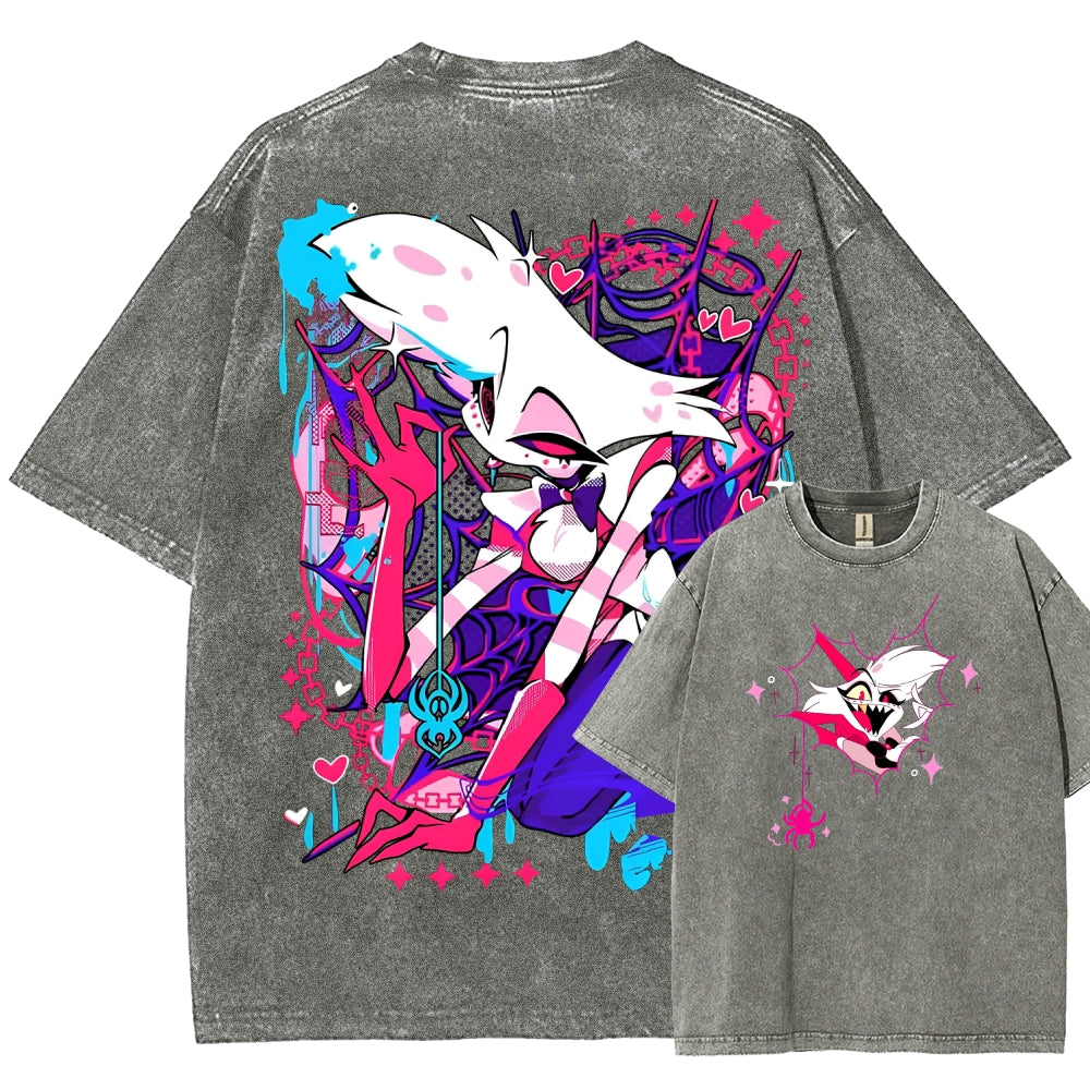 Hazbin Hotel Unisex Fit Washed T-Shirt 2512008799