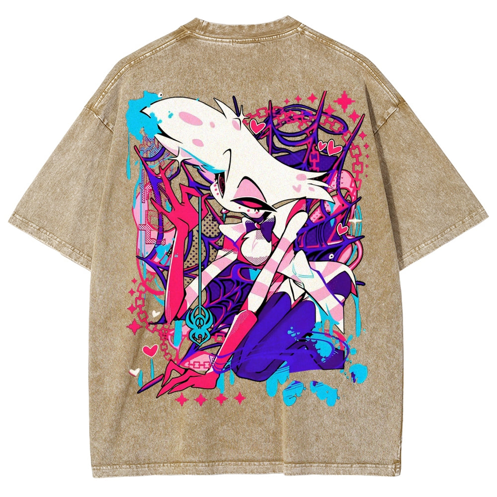 Hazbin Hotel Unisex Fit Washed T-Shirt 2512008799