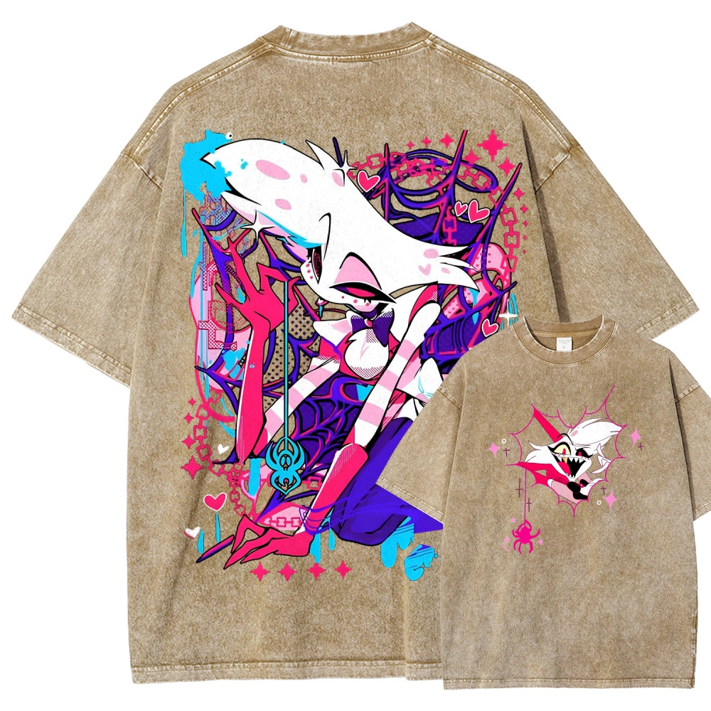 Hazbin Hotel Unisex Fit Washed T-Shirt 2512008799
