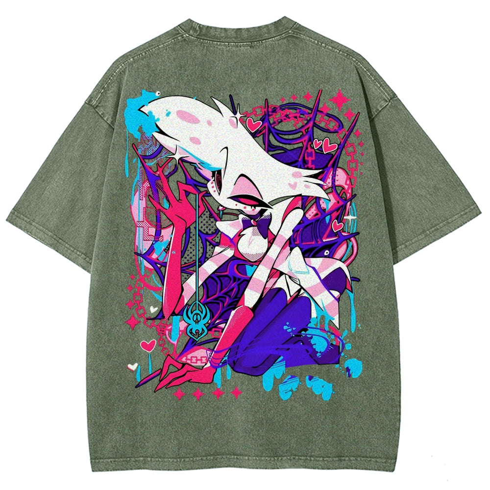 Hazbin Hotel Unisex Fit Washed T-Shirt 2512008799