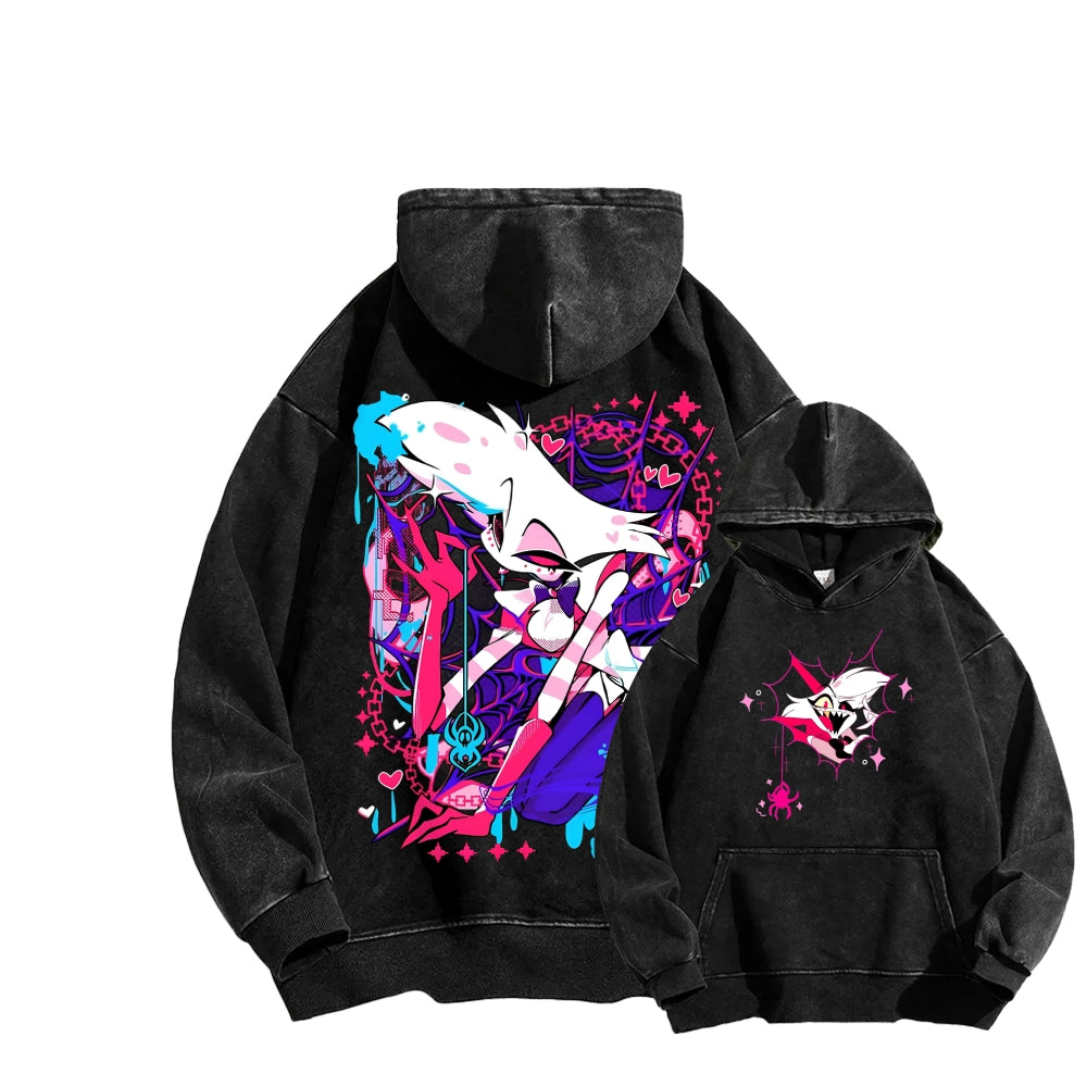 Hazbin Hotel Unisex Washed Hoodie 2512008822