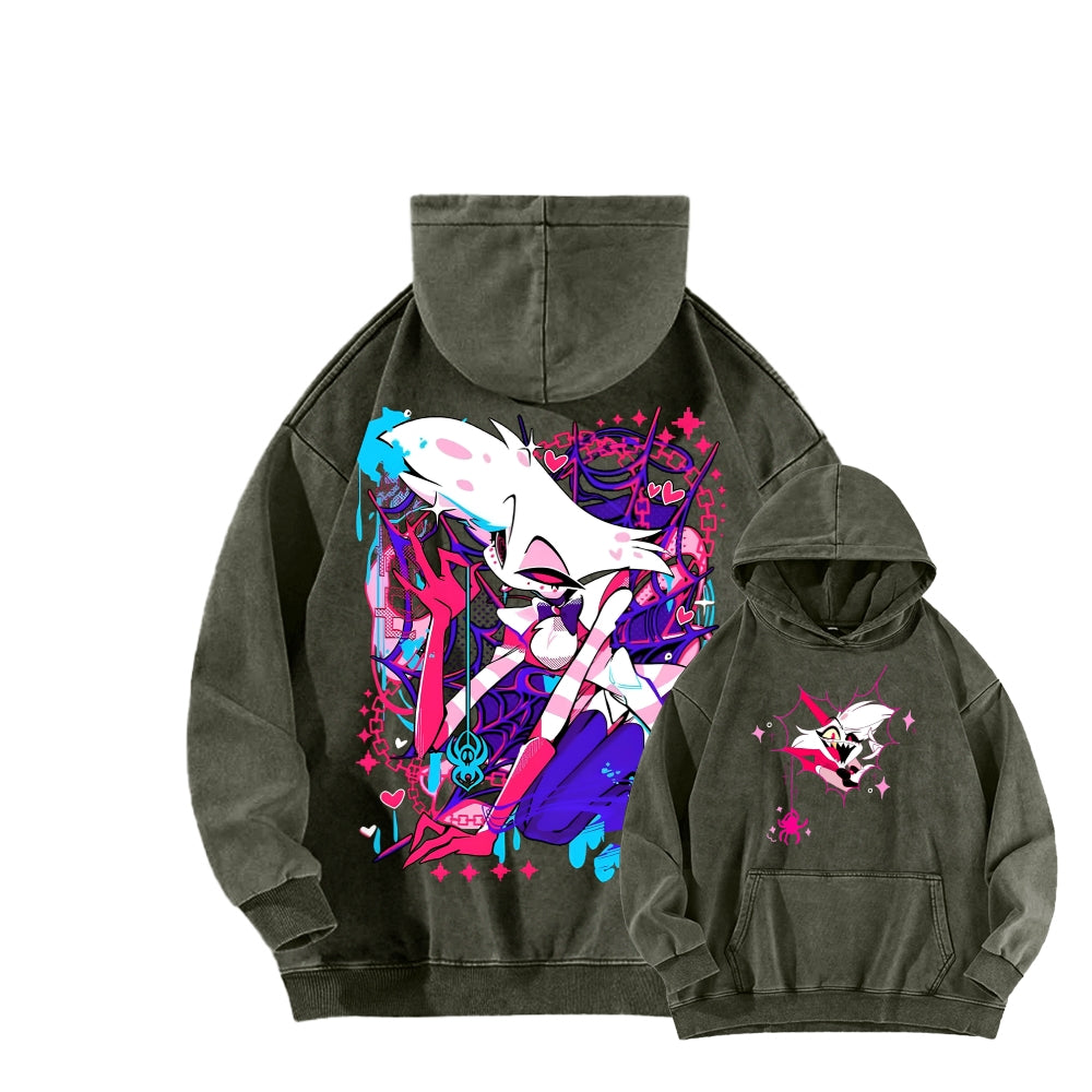 Hazbin Hotel Unisex Washed Hoodie 2512008822