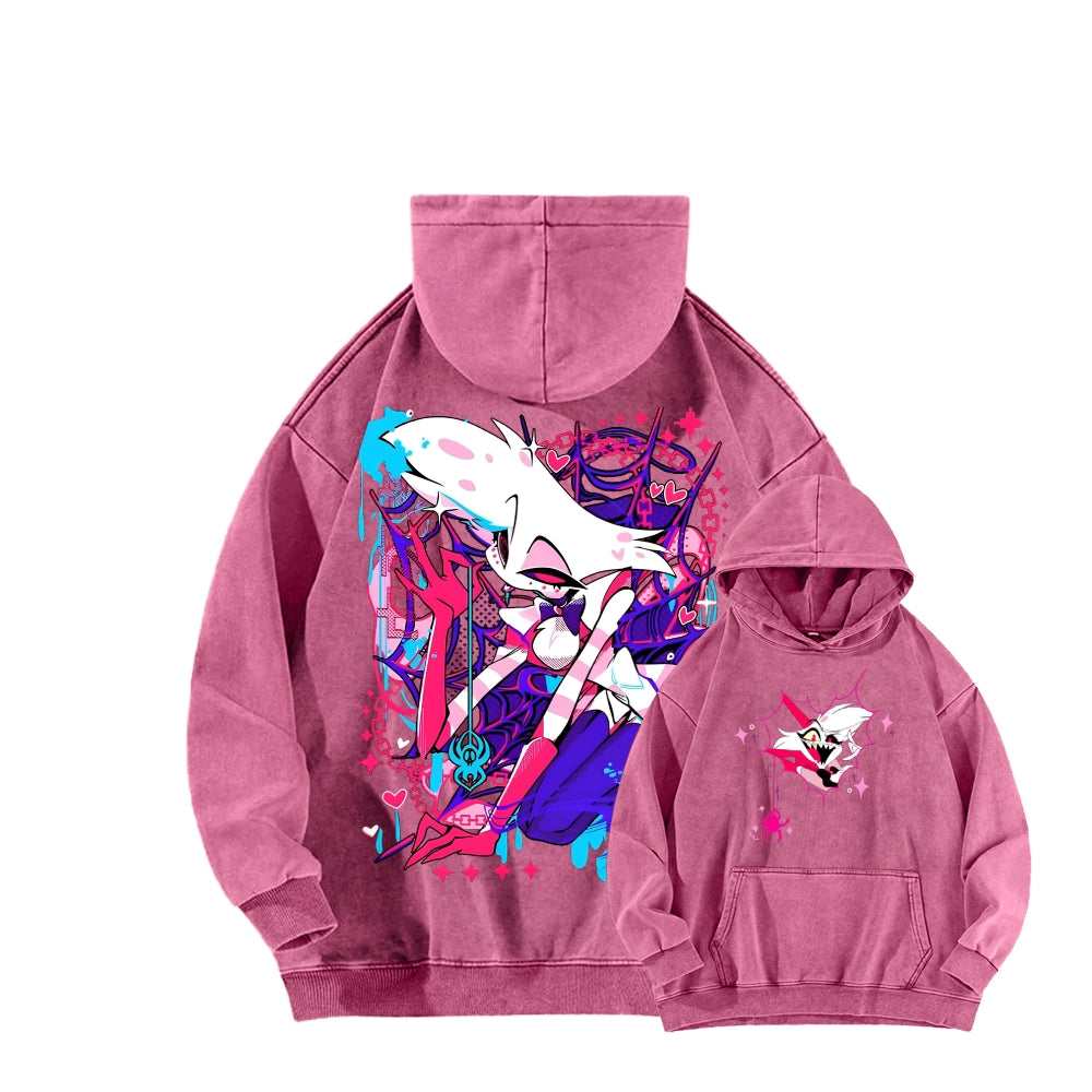 Hazbin Hotel Unisex Washed Hoodie 2512008822