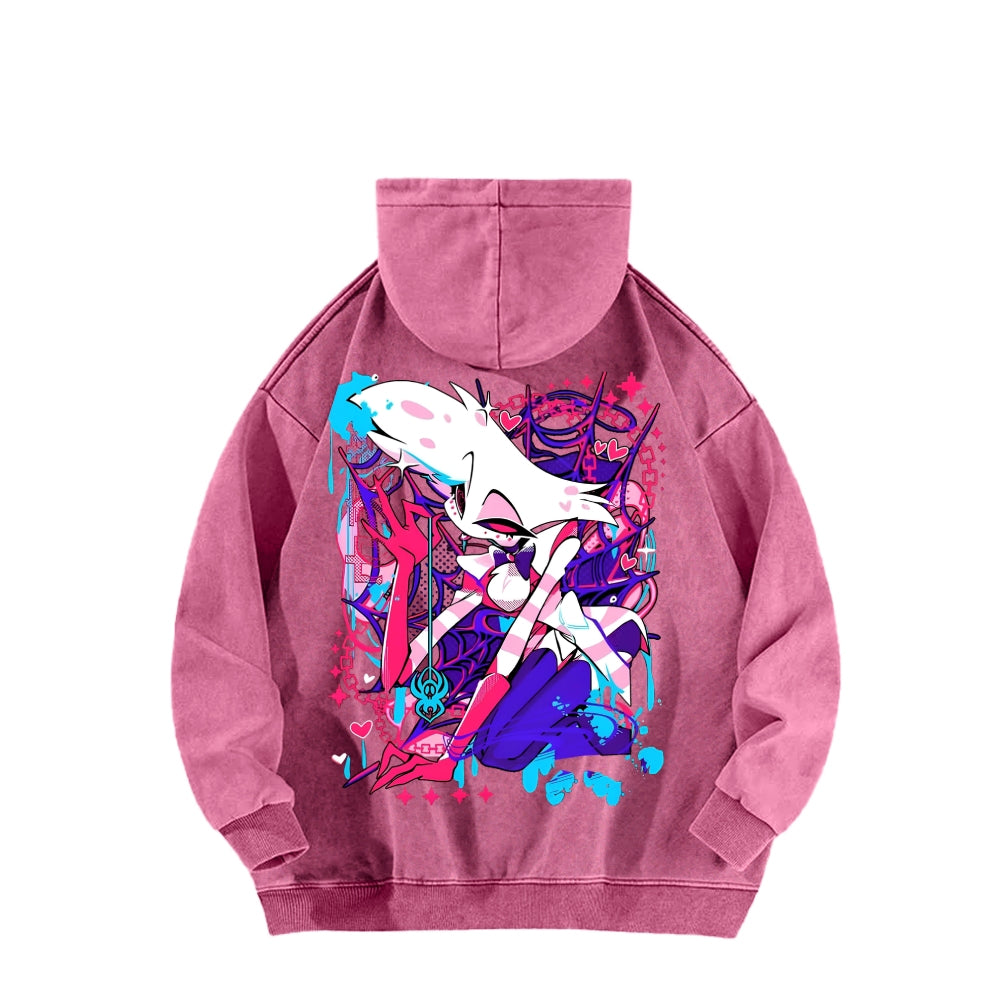 Hazbin Hotel Unisex Washed Hoodie 2512008822