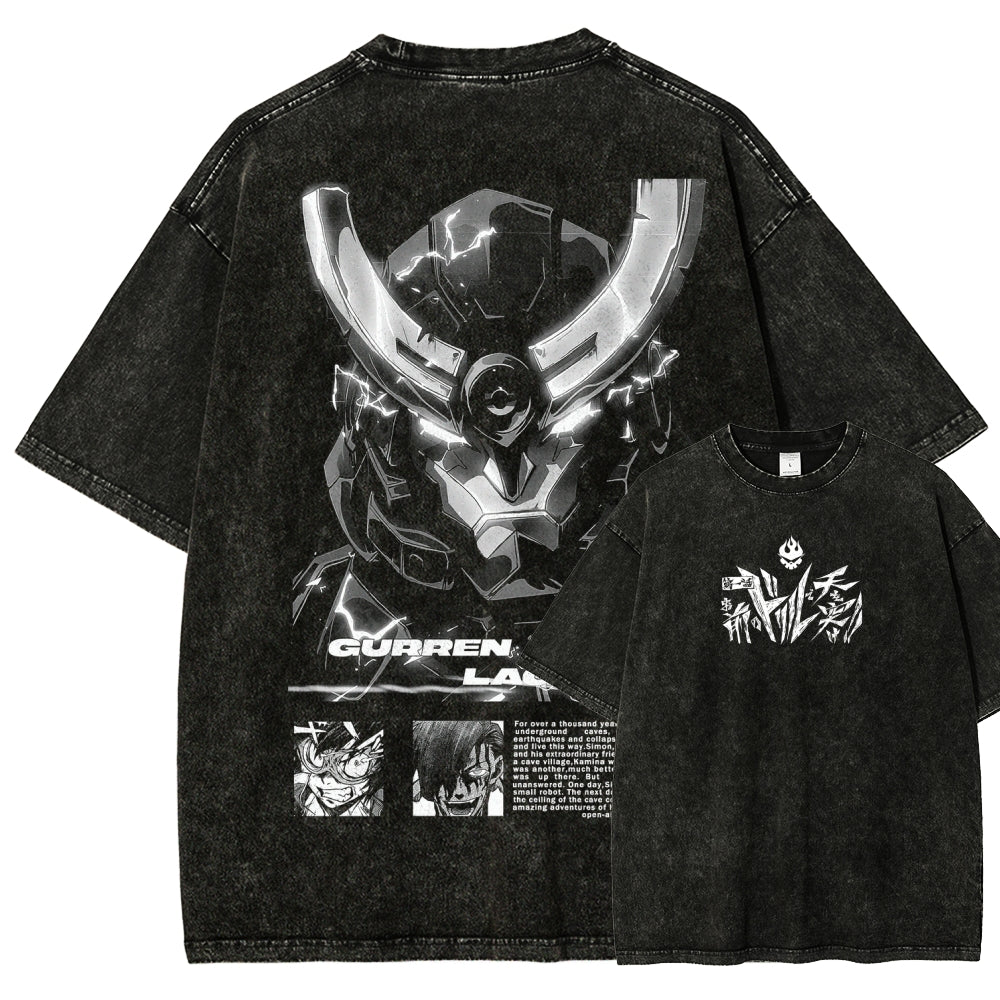 Gurren lagann Tengen Toppa Unisex Fit Washed T-Shirt 2512011746
