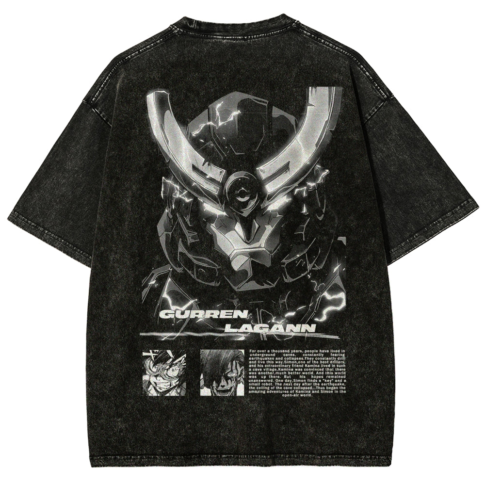 Gurren lagann Tengen Toppa Unisex Fit Washed T-Shirt 2512011746