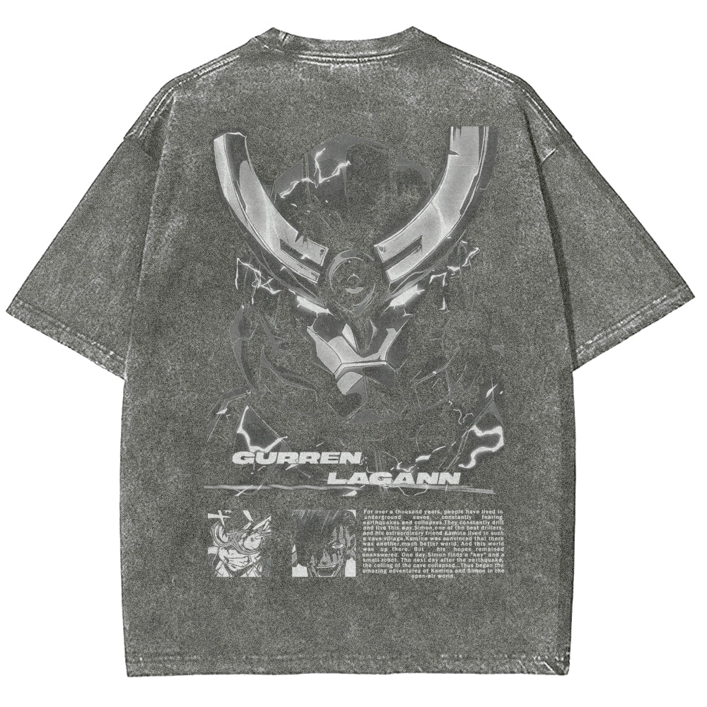 Gurren lagann Tengen Toppa Unisex Fit Washed T-Shirt 2512011746