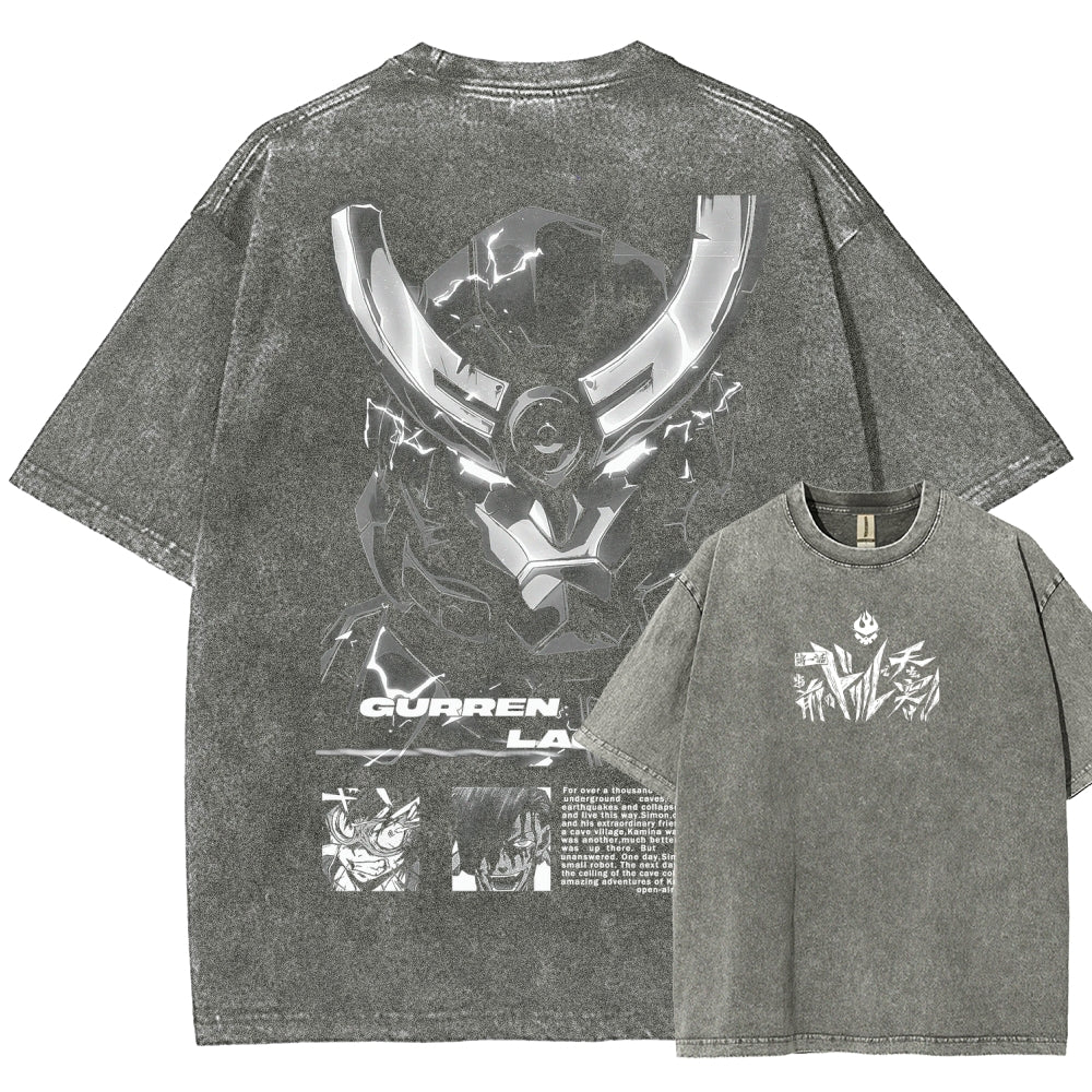 Gurren lagann Tengen Toppa Unisex Fit Washed T-Shirt 2512011746