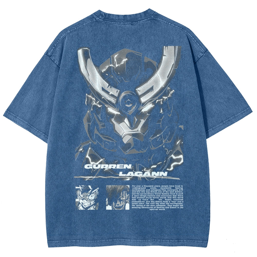 Gurren lagann Tengen Toppa Unisex Fit Washed T-Shirt 2512011746
