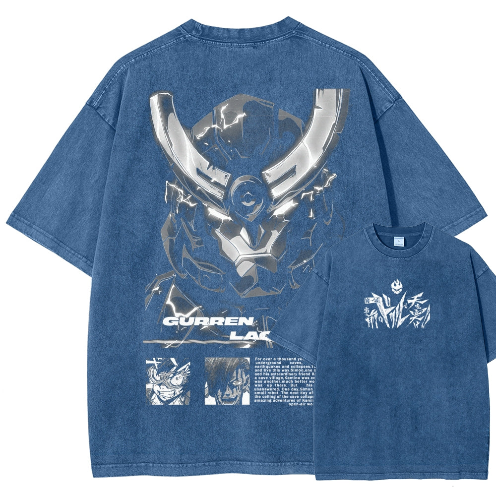 Gurren lagann Tengen Toppa Unisex Fit Washed T-Shirt 2512011746