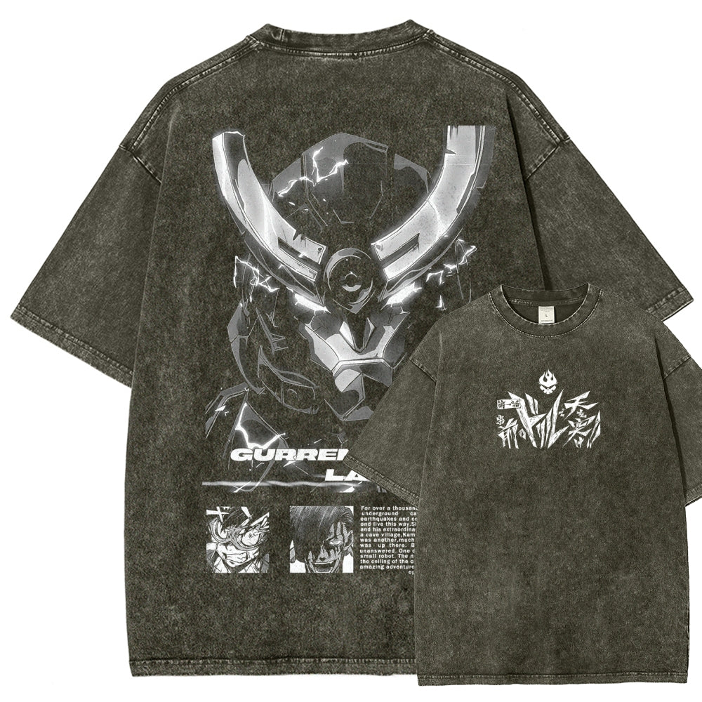 Gurren lagann Tengen Toppa Unisex Fit Washed T-Shirt 2512011746