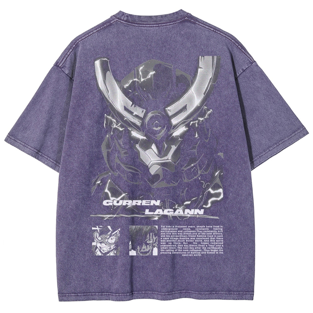 Gurren lagann Tengen Toppa Unisex Fit Washed T-Shirt 2512011746