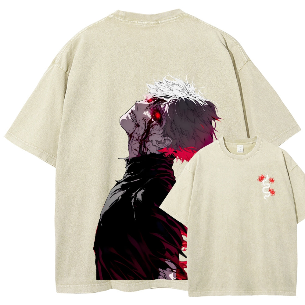 Tokyo Ghoul Kaneki Ken Unisex Fit Washed T-Shirt 2512012178