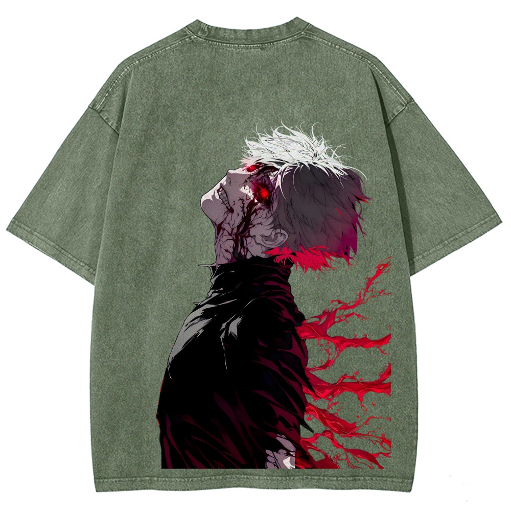 Tokyo Ghoul Kaneki Ken Unisex Fit Washed T-Shirt 2512012178
