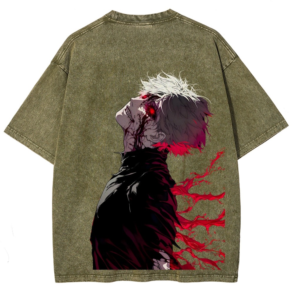 Tokyo Ghoul Kaneki Ken Unisex Fit Washed T-Shirt 2512012178