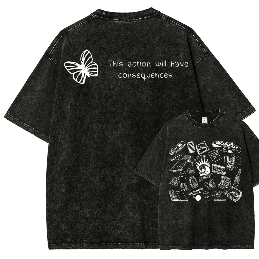 Life Is Strange Unisex Fit Washed T-Shirt 2512019226