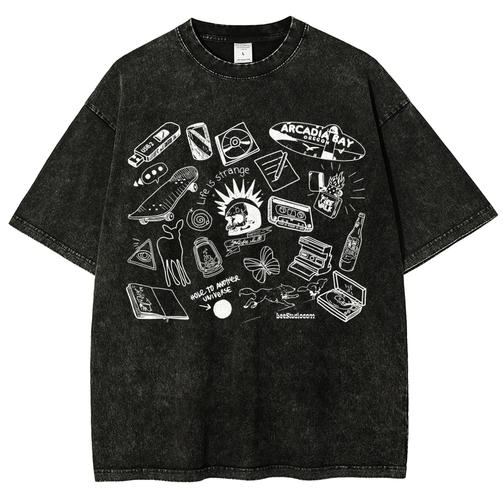Life Is Strange Unisex Fit Washed T-Shirt 2512019226