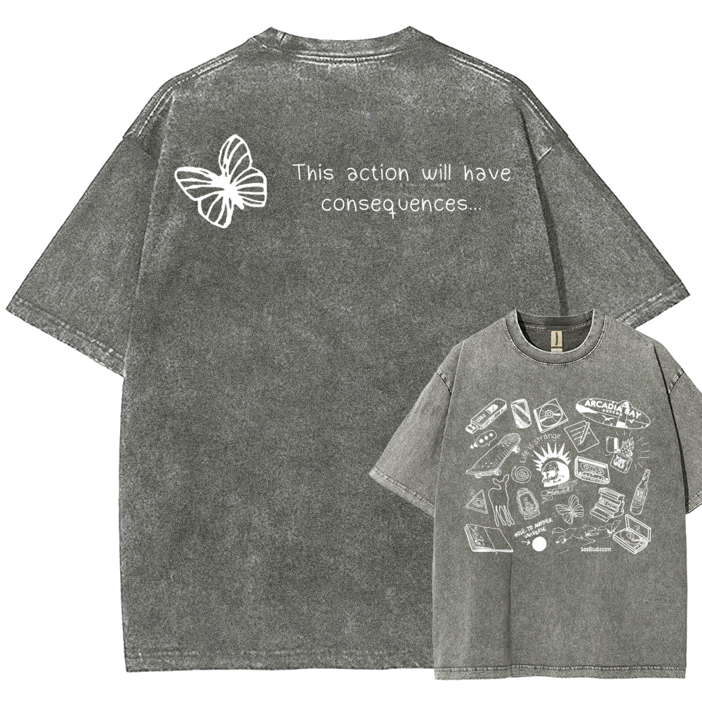 Life Is Strange Unisex Fit Washed T-Shirt 2512019226