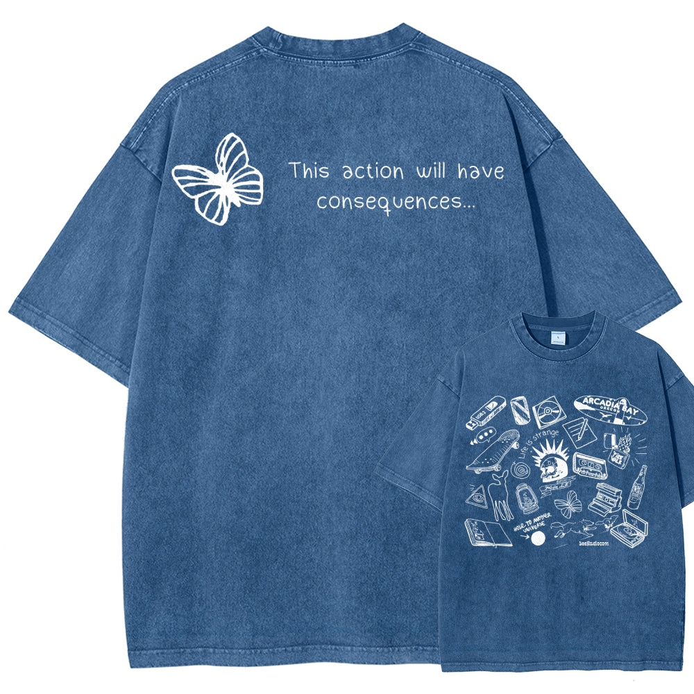 Life Is Strange Unisex Fit Washed T-Shirt 2512019226