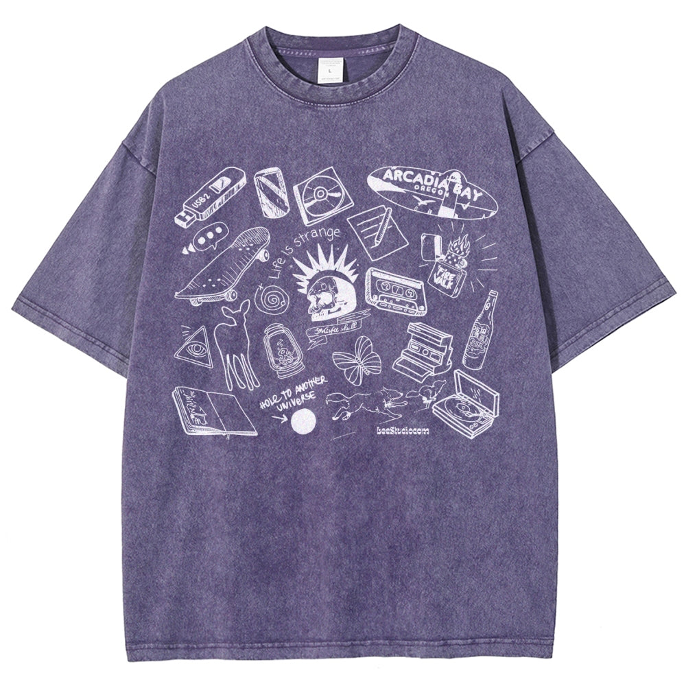 Life Is Strange Unisex Fit Washed T-Shirt 2512019226