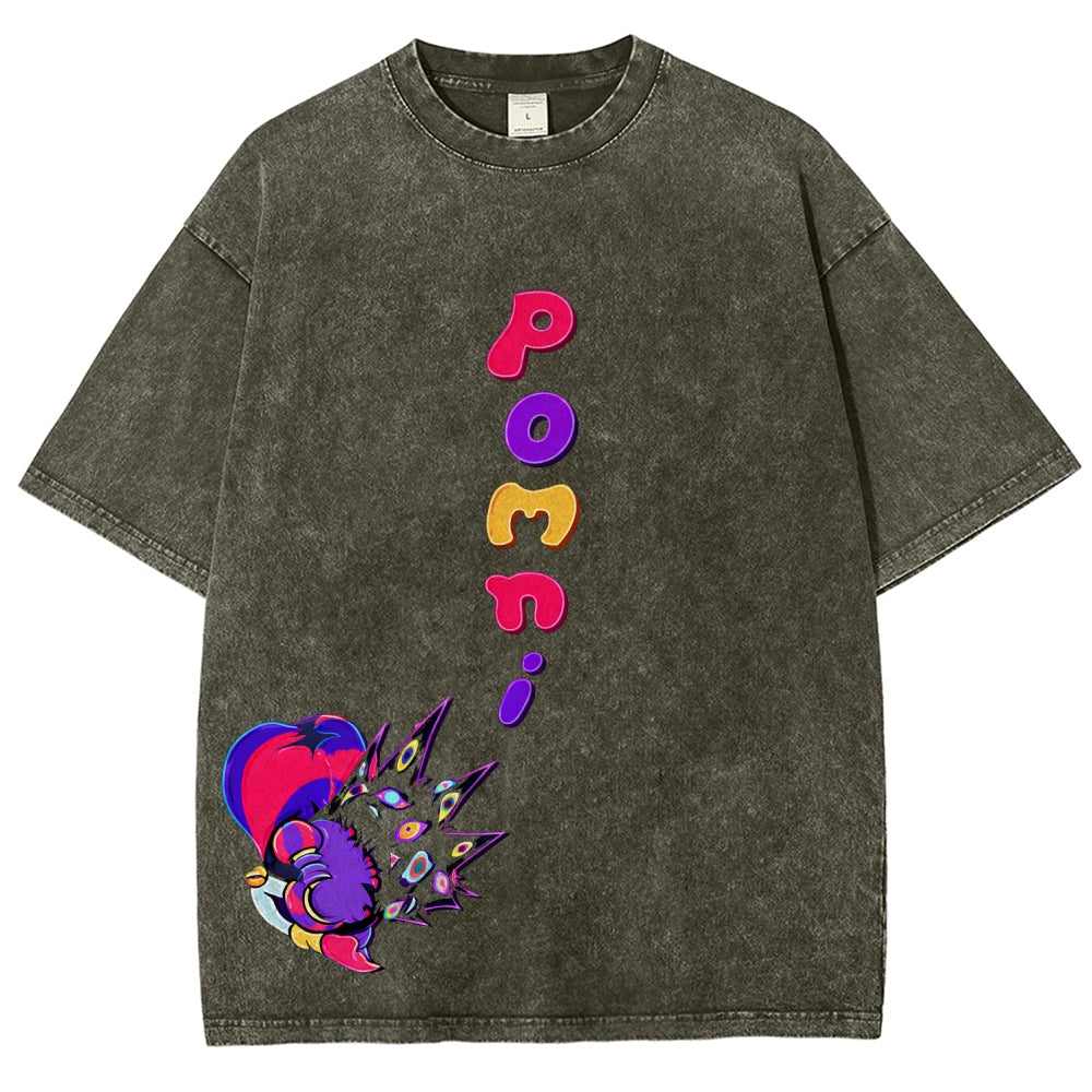 The Amazing Digital Circus Unisex Fit Washed T-Shirt 2512022322