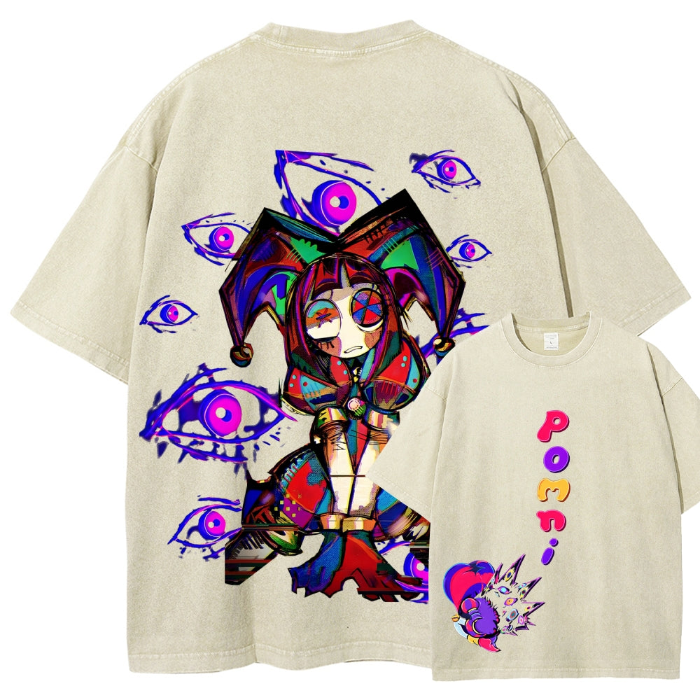 The Amazing Digital Circus Unisex Fit Washed T-Shirt 2512022322
