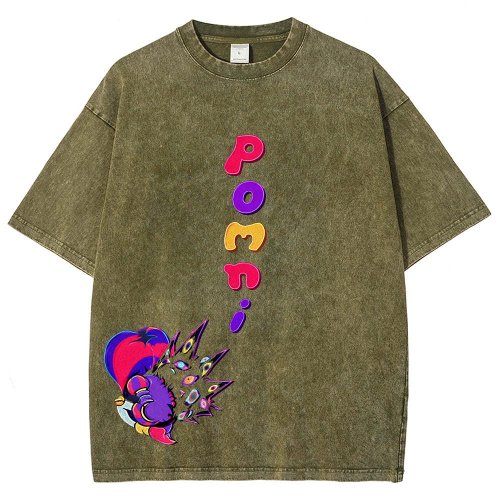 The Amazing Digital Circus Unisex Fit Washed T-Shirt 2512022322