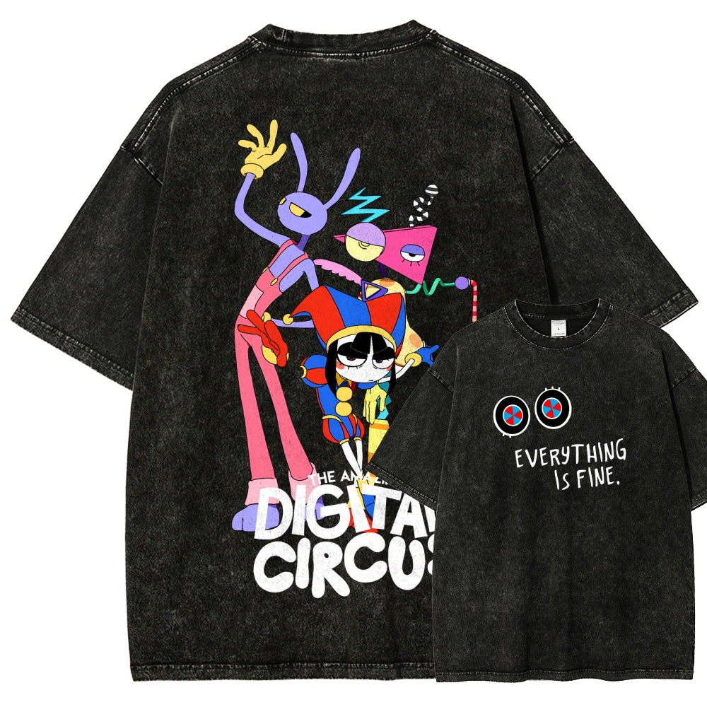 The Amazing Digital Circus Unisex Fit Washed T-Shirt 2512022327