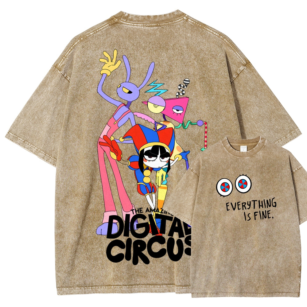The Amazing Digital Circus Unisex Fit Washed T-Shirt 2512022327
