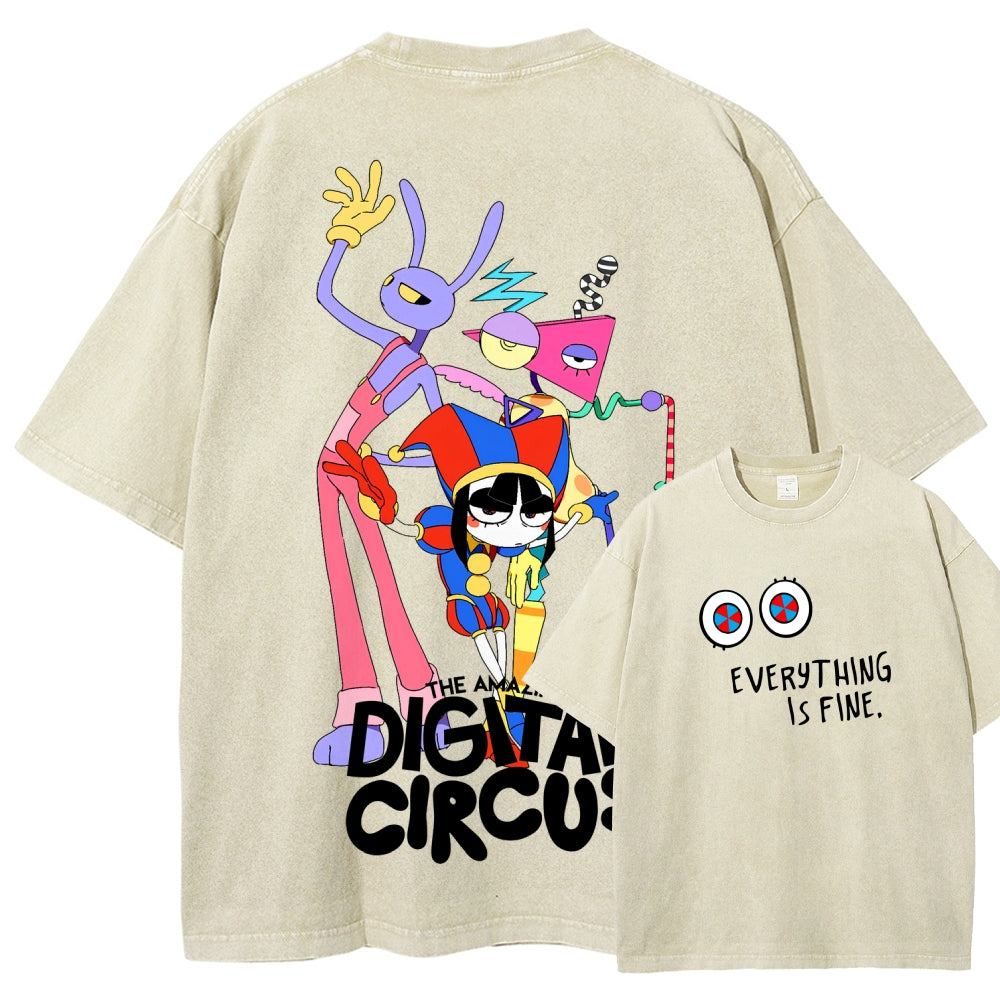 The Amazing Digital Circus Unisex Fit Washed T-Shirt 2512022327