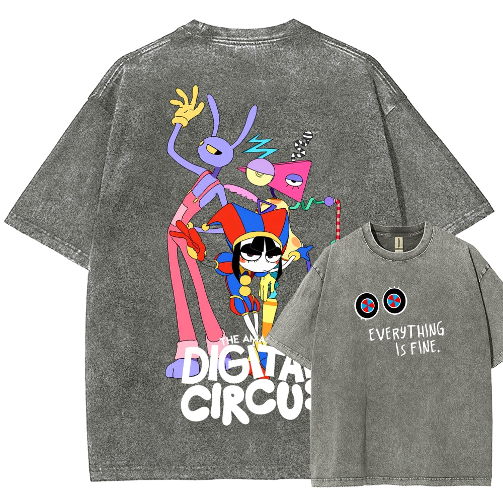 The Amazing Digital Circus Unisex Fit Washed T-Shirt 2512022327