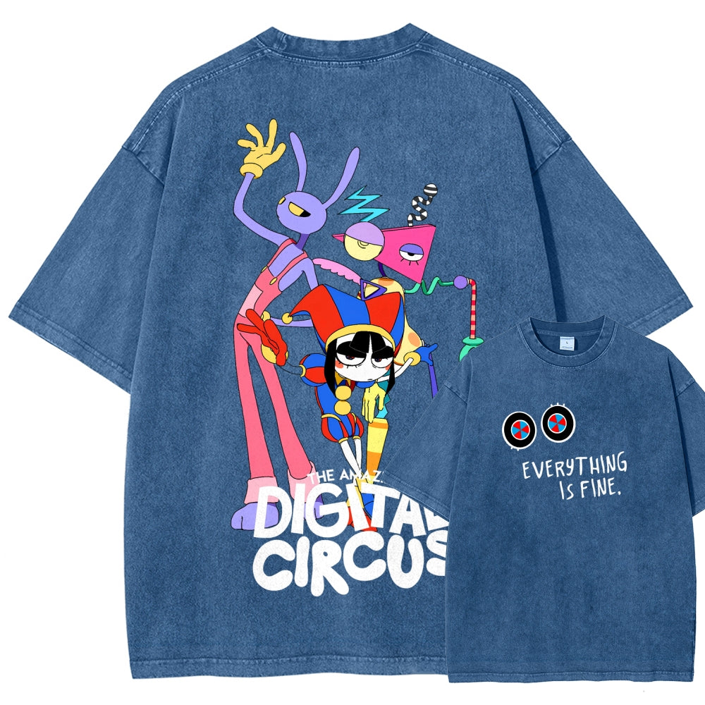 The Amazing Digital Circus Unisex Fit Washed T-Shirt 2512022327