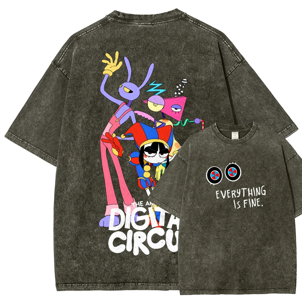 The Amazing Digital Circus Unisex Fit Washed T-Shirt 2512022327