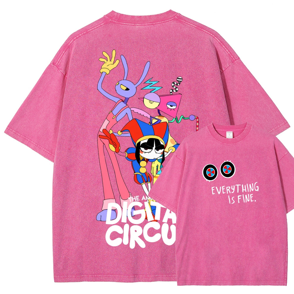 The Amazing Digital Circus Unisex Fit Washed T-Shirt 2512022327