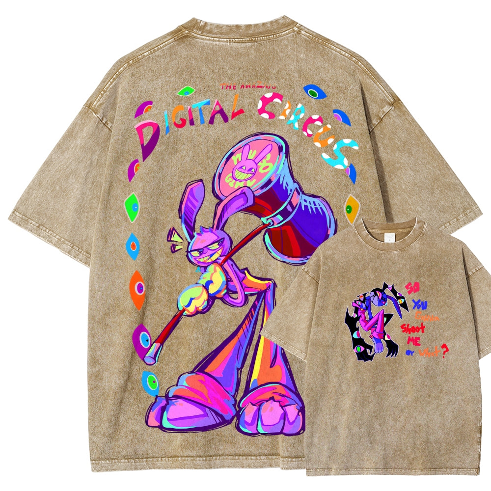 The Amazing Digital Circus circus Unisex Fit Washed T-Shirt 2601000772