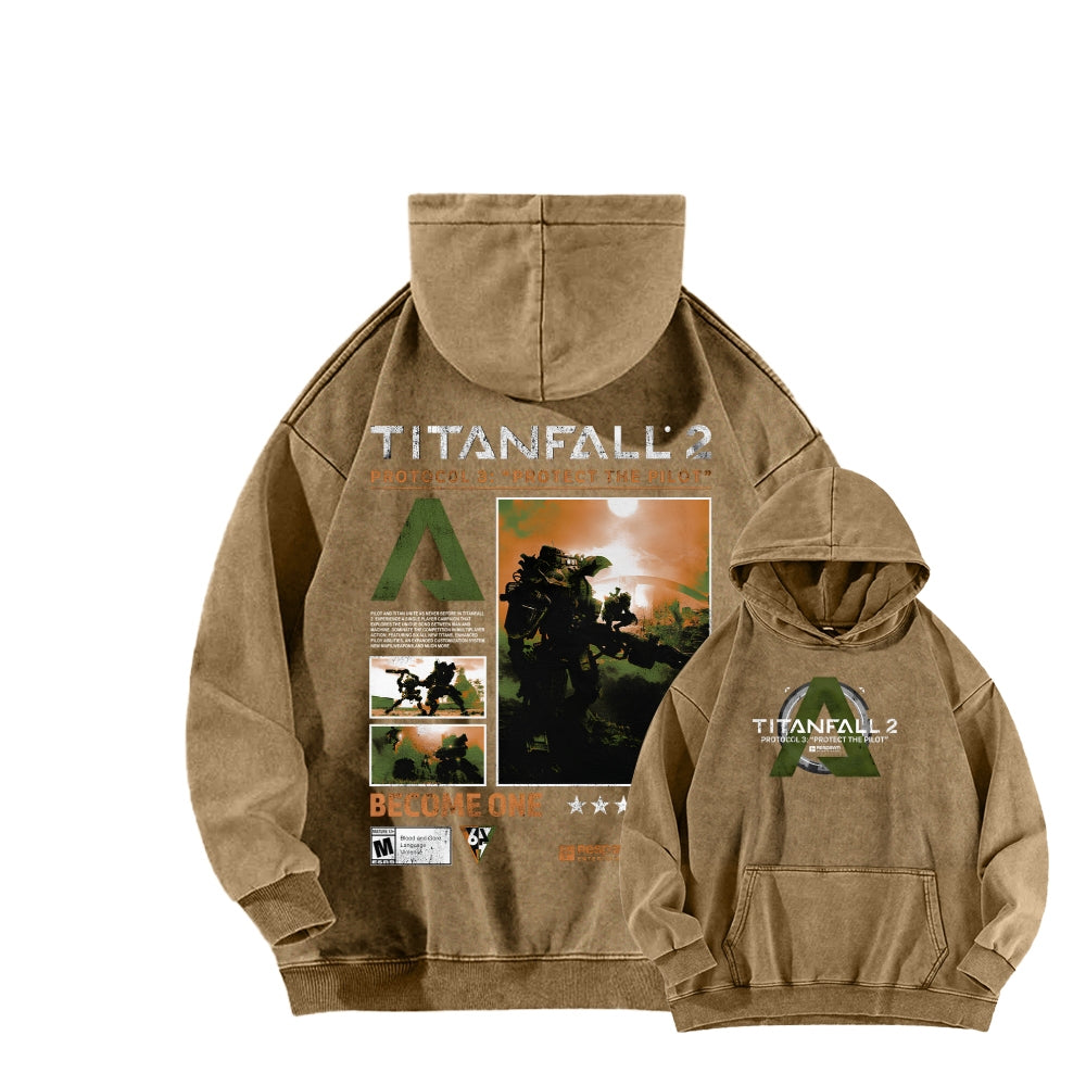 TITANFALL Unisex Washed Hoodie 2601003123