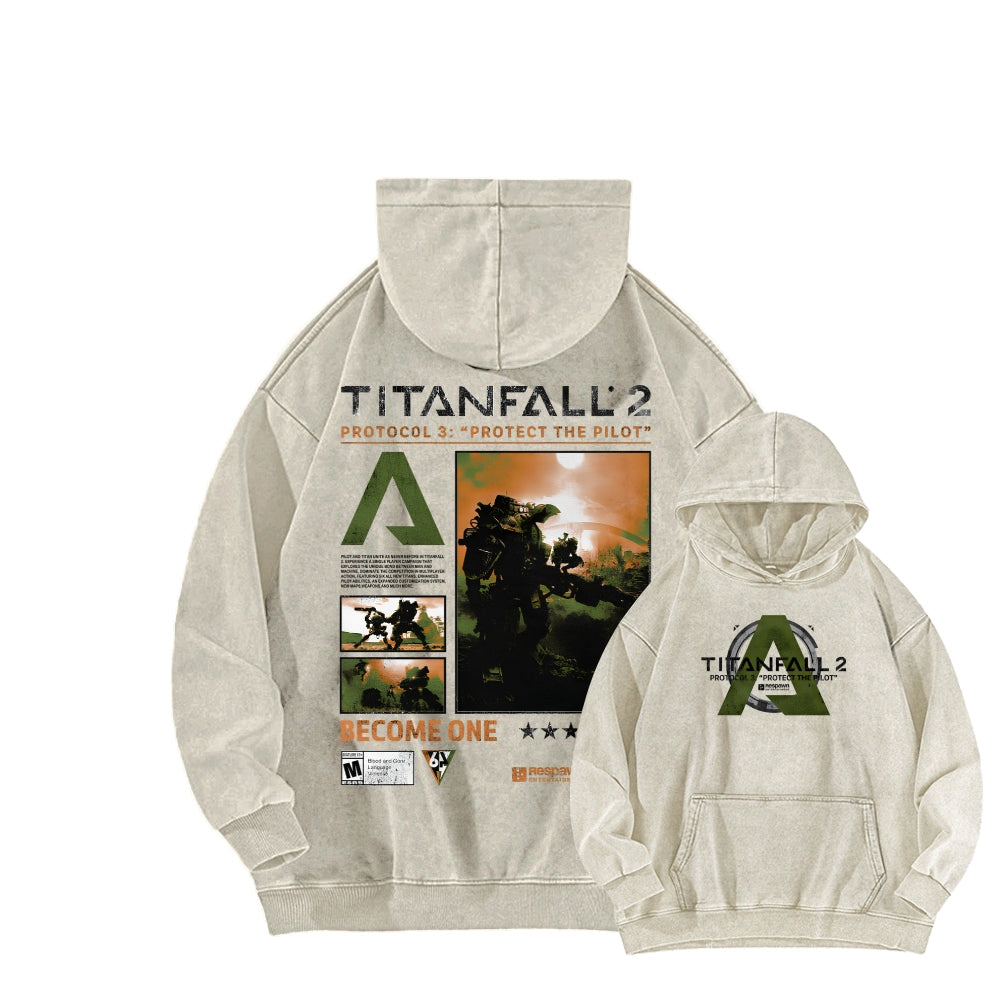 TITANFALL Unisex Washed Hoodie 2601003123