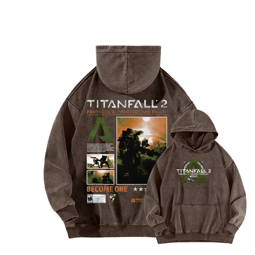 TITANFALL Unisex Washed Hoodie 2601003123