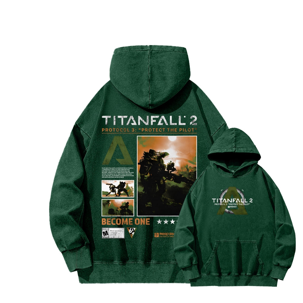 TITANFALL Unisex Washed Hoodie 2601003123