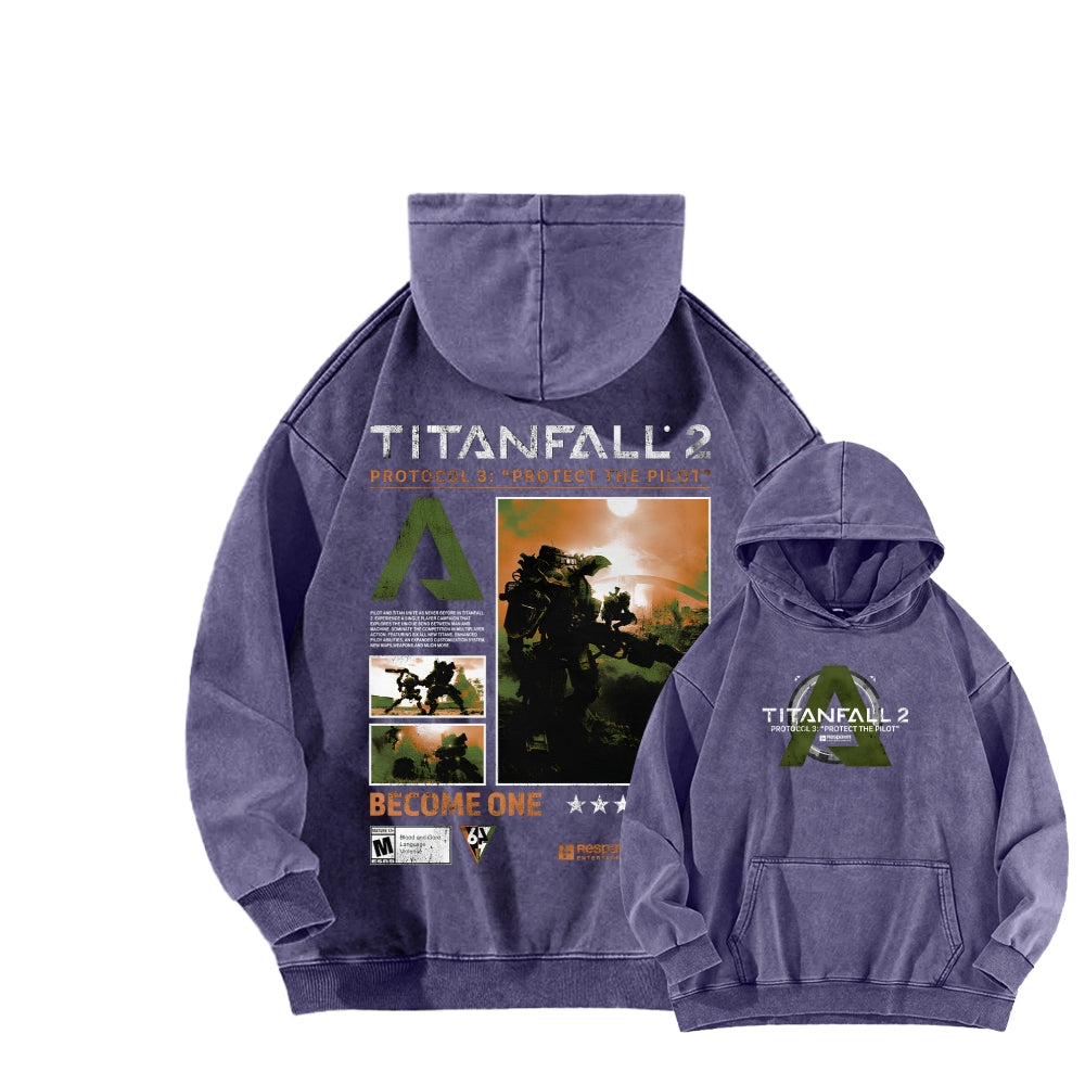 TITANFALL Unisex Washed Hoodie 2601003123