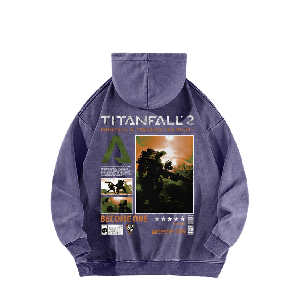 TITANFALL Unisex Washed Hoodie 2601003123