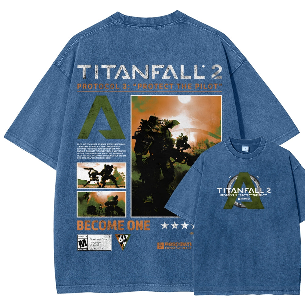 TITANFALL Unisex Fit Washed T-Shirt 2601003431