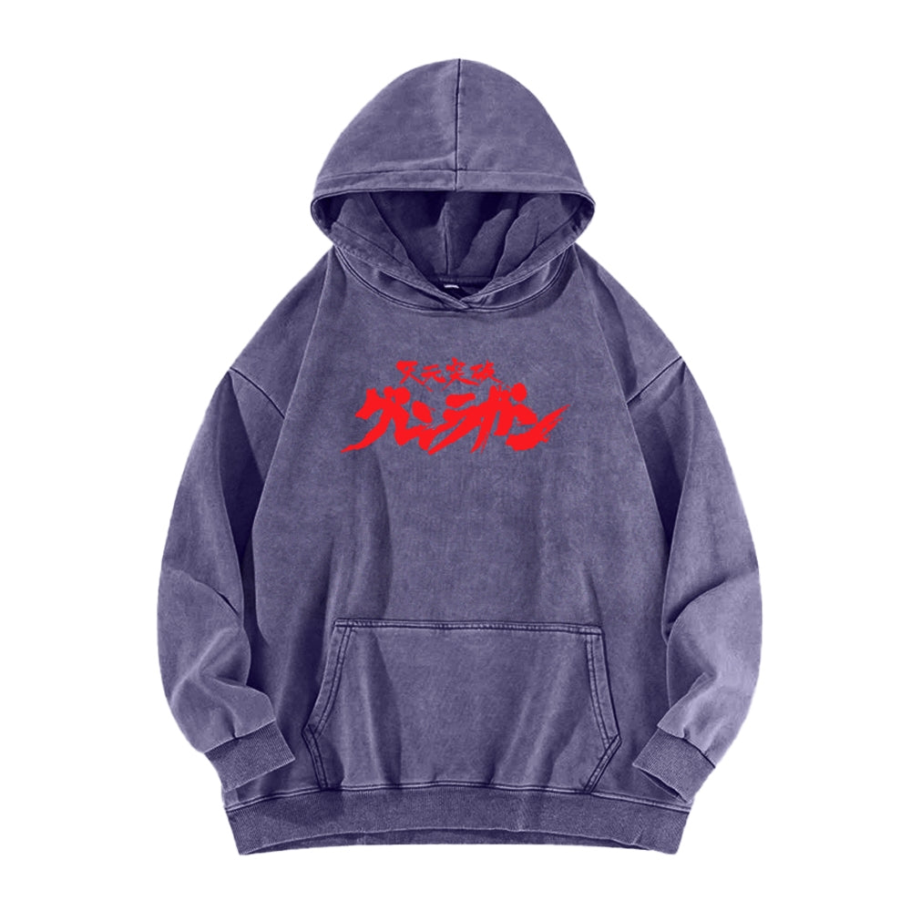 Gurren lagann Tengen Toppa Unisex Washed Hoodie 2601005692