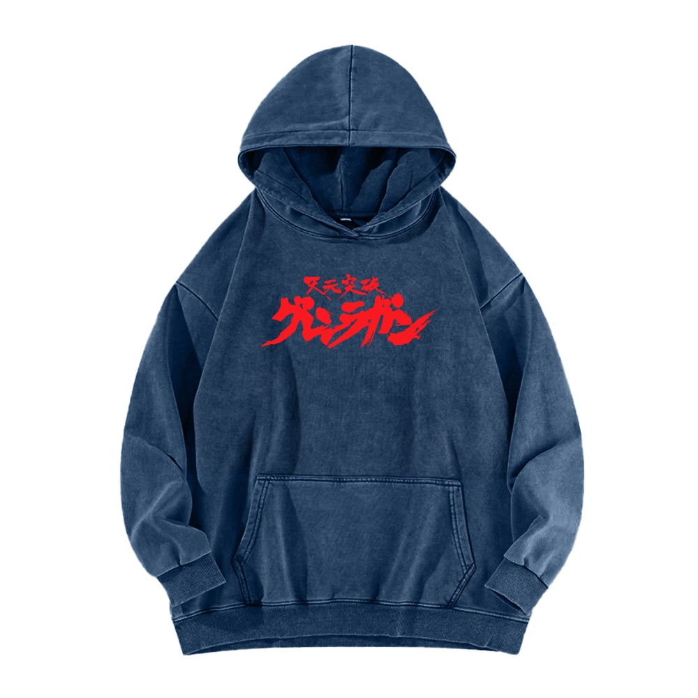 Gurren lagann Tengen Toppa Unisex Washed Hoodie 2601005692