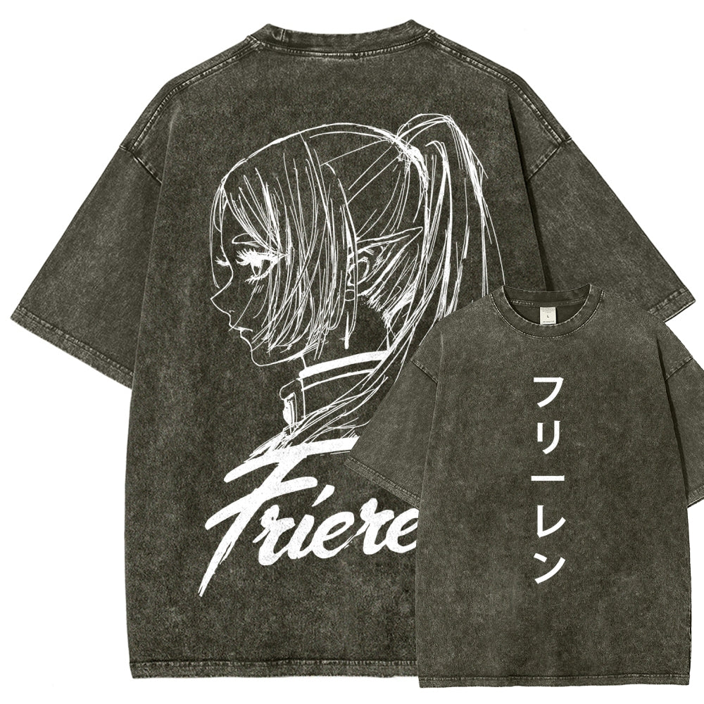 Frieren Unisex Fit Washed T-Shirt 2601005954