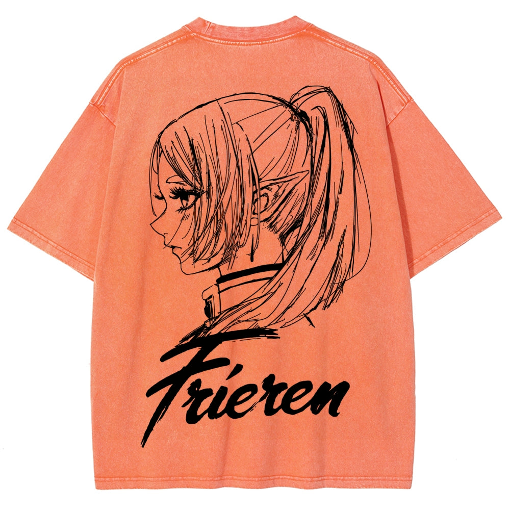Frieren Unisex Fit Washed T-Shirt 2601005954