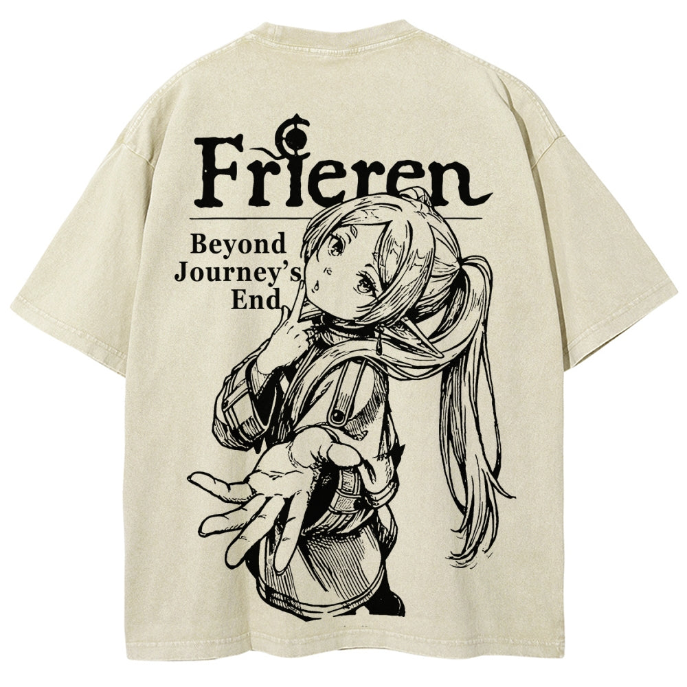 Frieren Unisex Fit Washed T-Shirt 2601005962