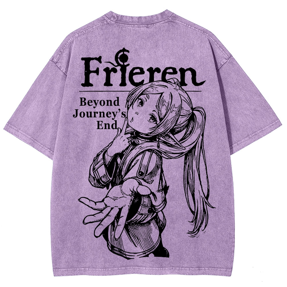 Frieren Unisex Fit Washed T-Shirt 2601005962