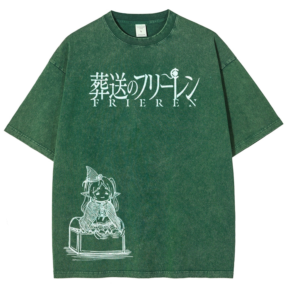 Frieren Unisex Fit Washed T-Shirt 2601005962